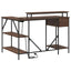 Bord med skuffe Brun eg 120 x 79 x 86,5 cm Konstrueret træ