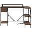 Bord med skuffe Brun eg 120 x 79 x 86,5 cm Konstrueret træ