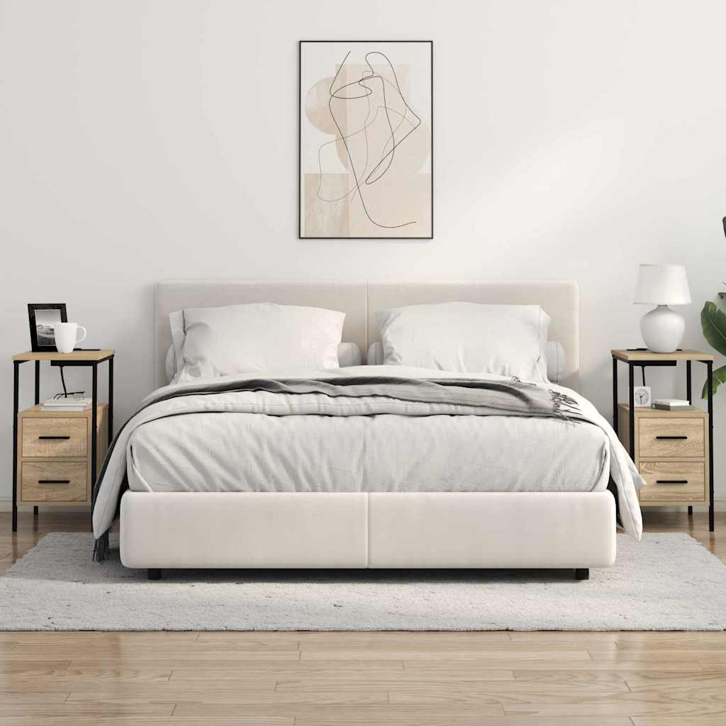 Natskab 2 pcs Sonoma eg 30 x 48 x 61 cm Konstrueret træ