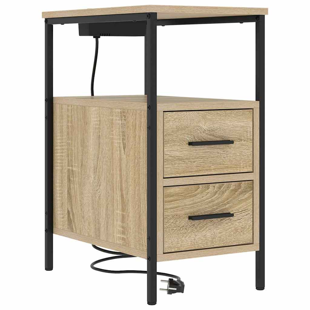 Natskab 2 pcs Sonoma eg 30 x 48 x 61 cm Konstrueret træ