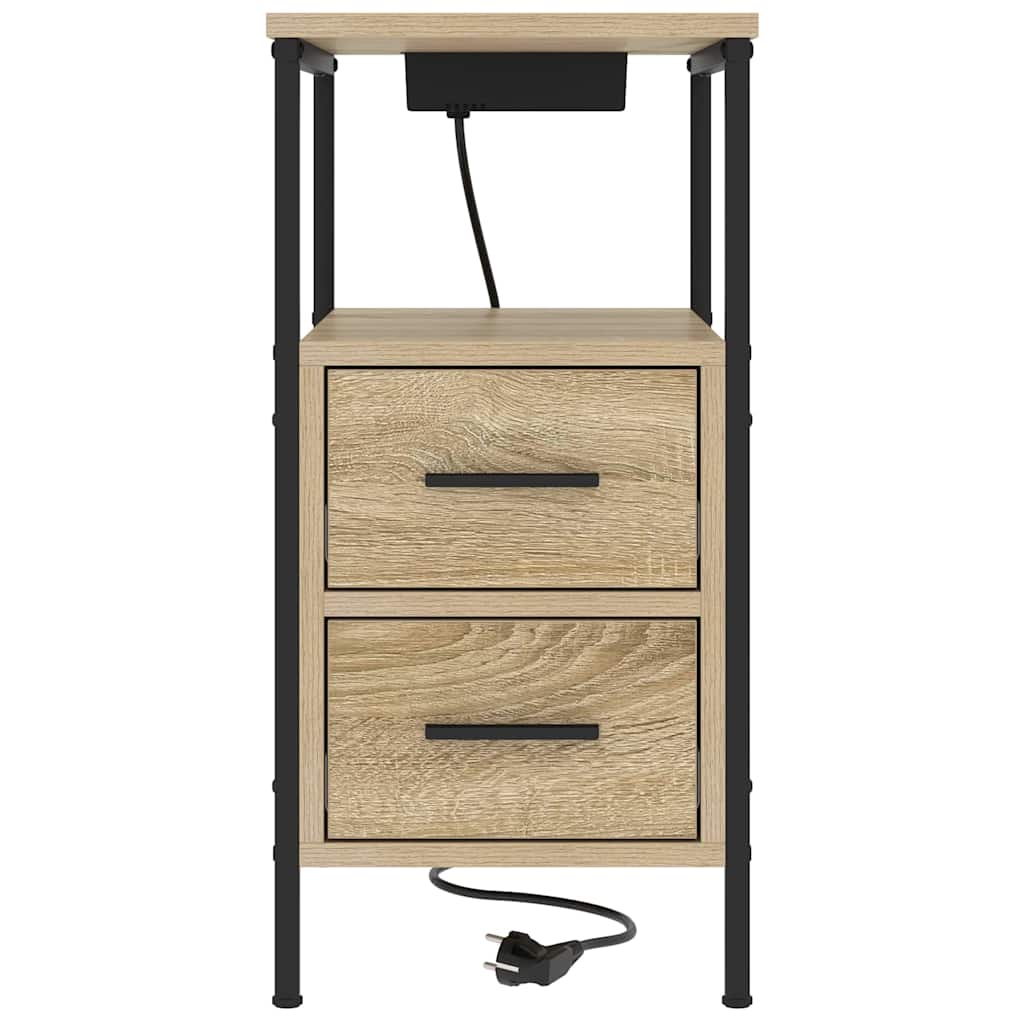 Natskab 2 pcs Sonoma eg 30 x 48 x 61 cm Konstrueret træ