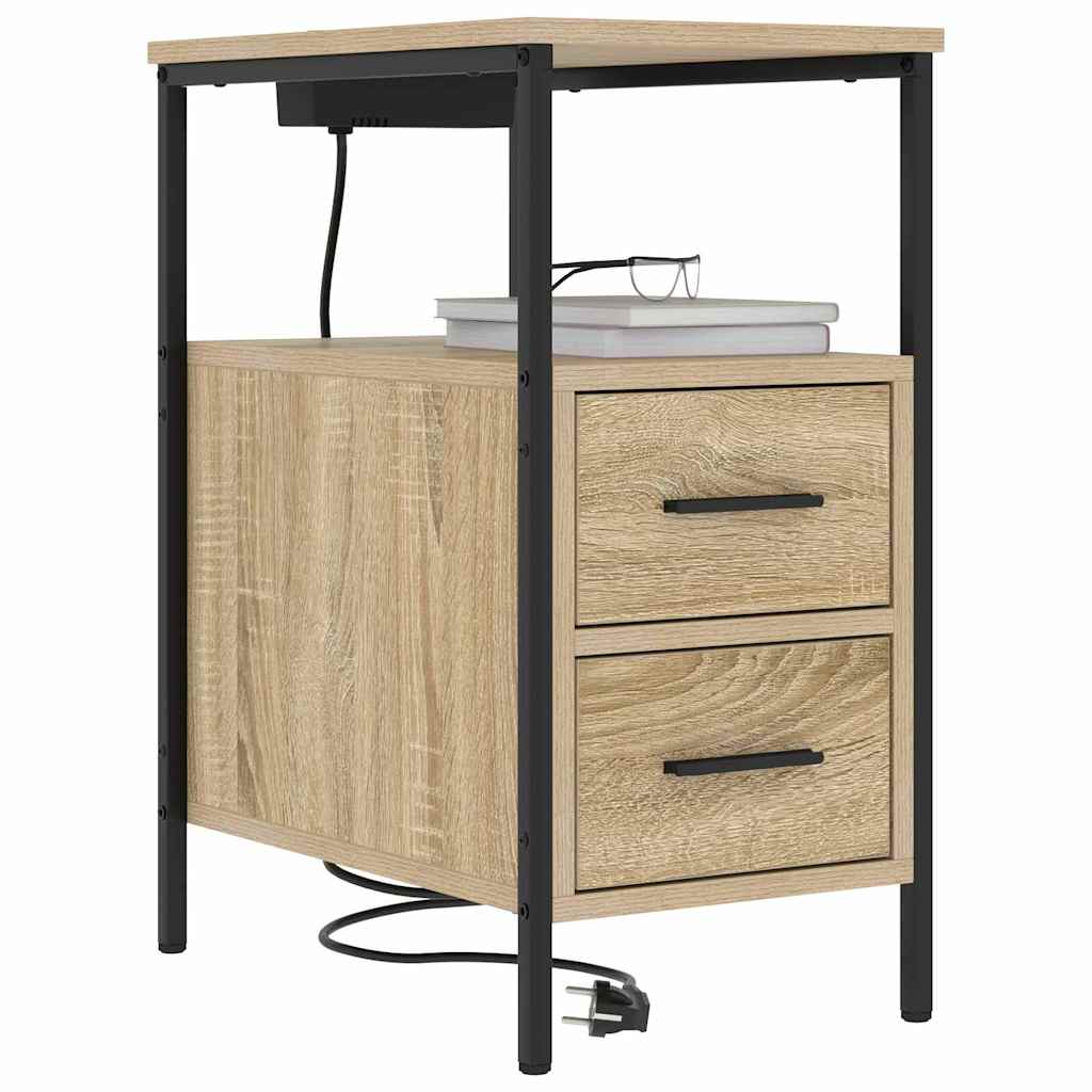 Natskab 2 pcs Sonoma eg 30 x 48 x 61 cm Konstrueret træ