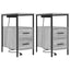 Natskab 2 pcs Grå Sonoma 30 x 48 x 61 cm Konstrueret træ