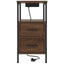 Natskab 2 pcs Brun eg 30 x 48 x 61 cm Konstrueret træ