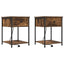 Natskab 2 pcs Røget eg 42 x 41 x 56 cm Konstrueret træ