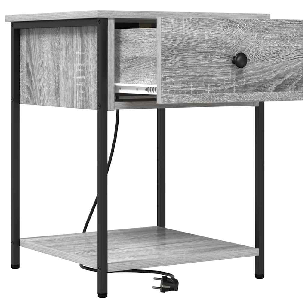 Natskab 2 pcs Grå Sonoma 42 x 41 x 56 cm Konstrueret træ