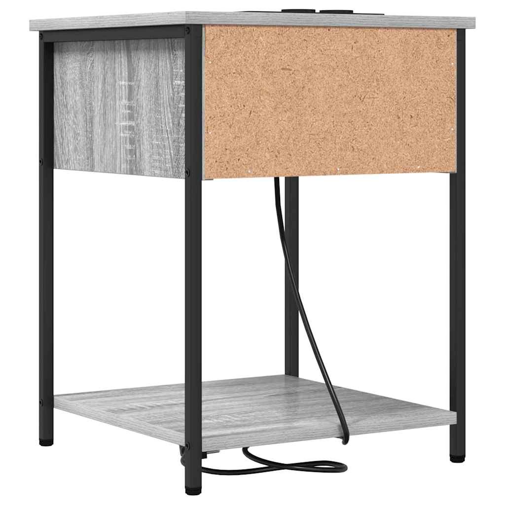 Natskab 2 pcs Grå Sonoma 42 x 41 x 56 cm Konstrueret træ