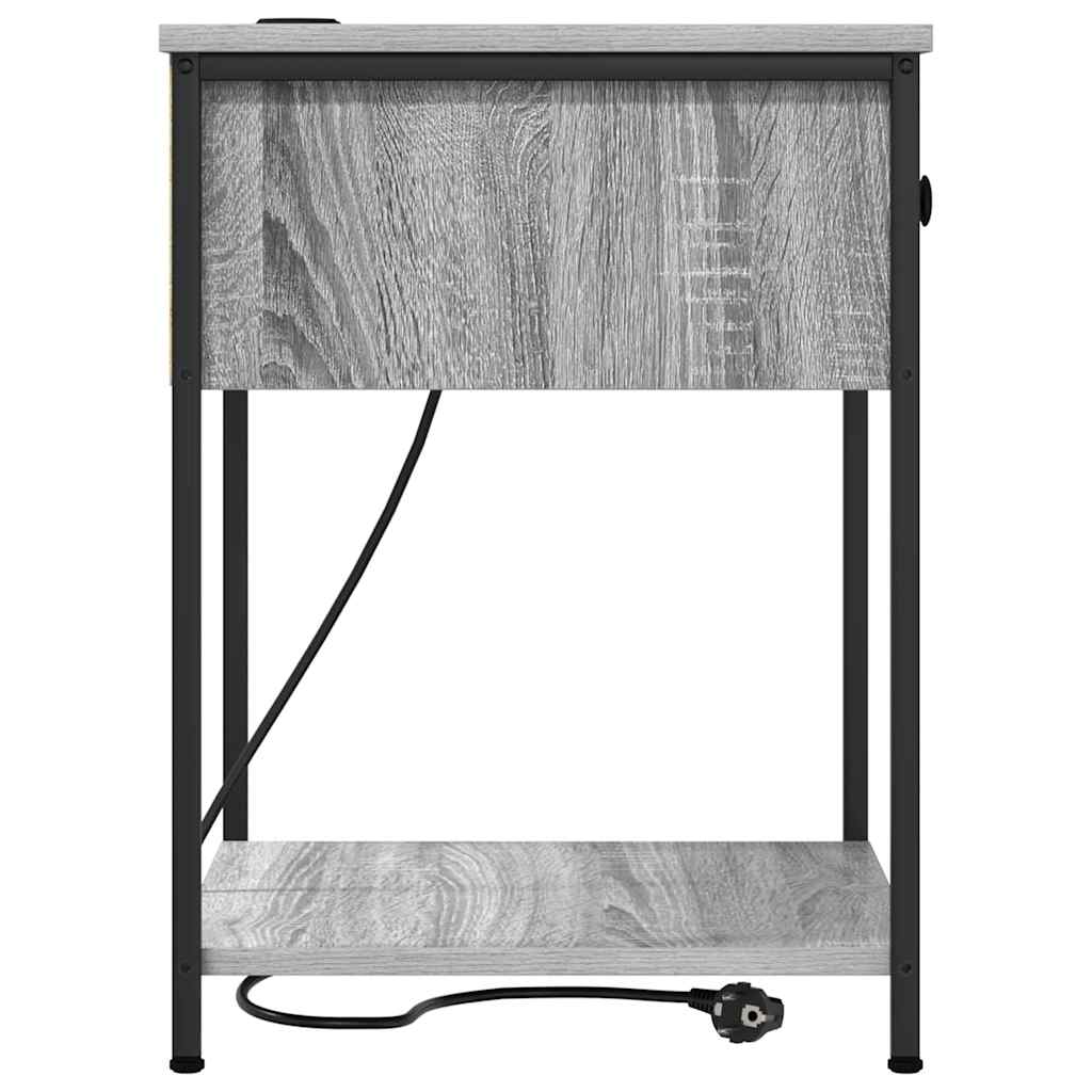 Natskab 2 pcs Grå Sonoma 42 x 41 x 56 cm Konstrueret træ