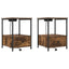 Natskab 2 pcs Røget eg 42 x 41 x 56 cm Konstrueret træ