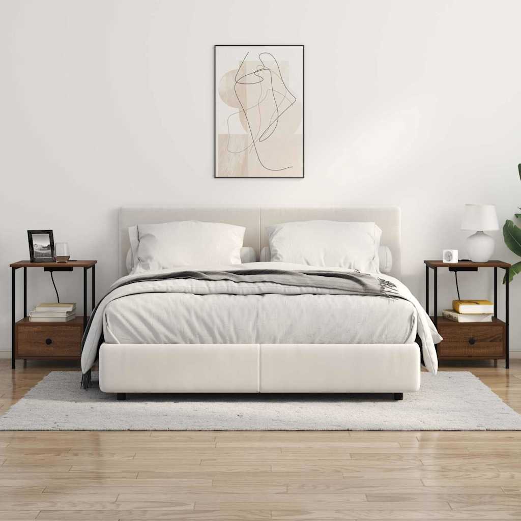 Natskab med skuffe Brun eg 42 x 41 x 56 cm Konstrueret træ