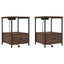 Natskab 2 pcs Brun eg 42 x 41 x 56 cm Konstrueret træ
