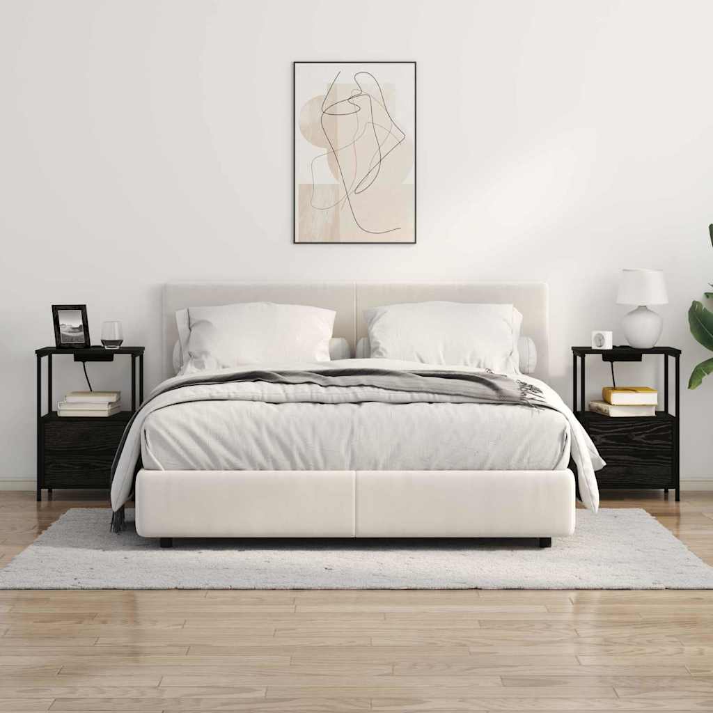 Natskab 2 stk. Sort eg 40 x 31 x 60 cm Konstrueret træ
