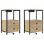 Natskab 2 pcs Sonoma eg 40 x 31 x 60 cm Konstrueret træ