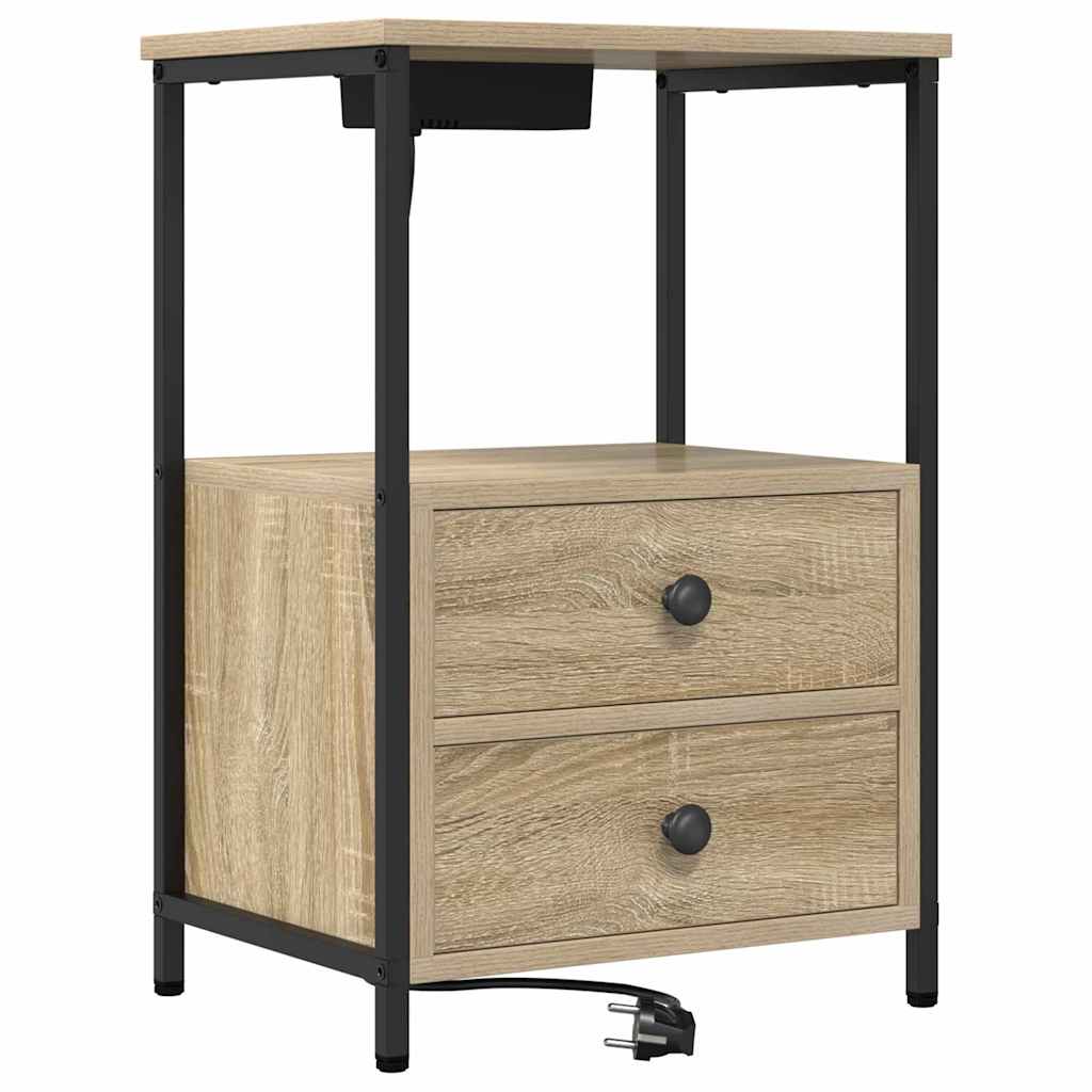 Natskab 2 pcs Sonoma eg 40 x 31 x 60 cm Konstrueret træ