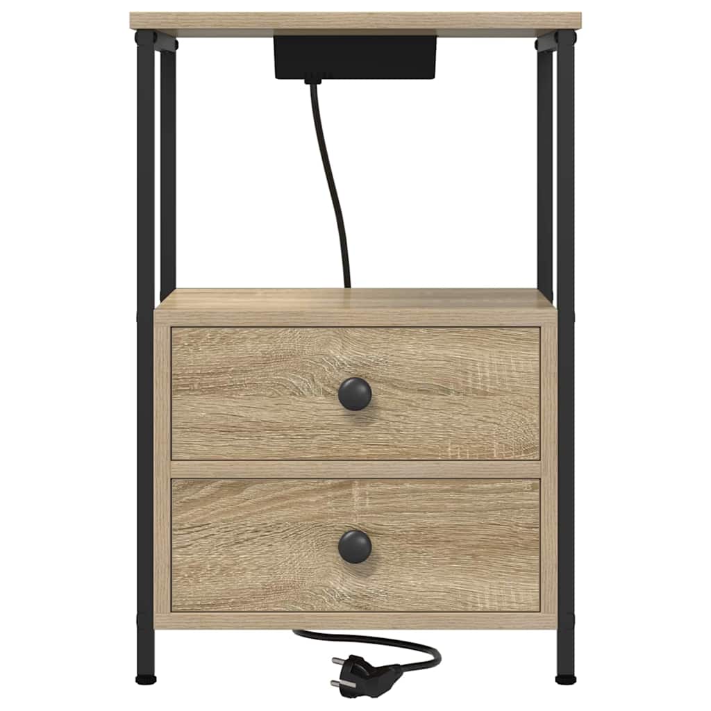 Natskab 2 pcs Sonoma eg 40 x 31 x 60 cm Konstrueret træ