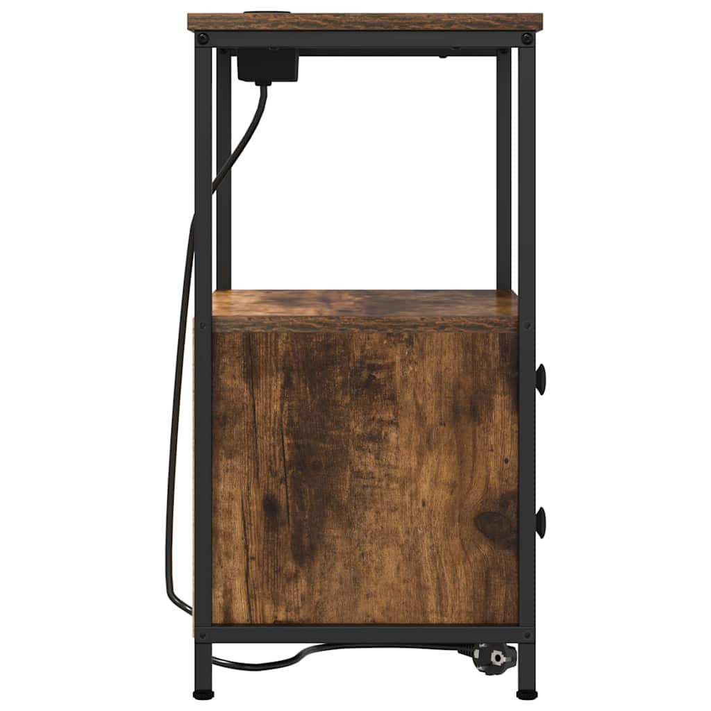 Natskab 2 pcs Røget eg 40 x 31 x 60 cm Konstrueret træ
