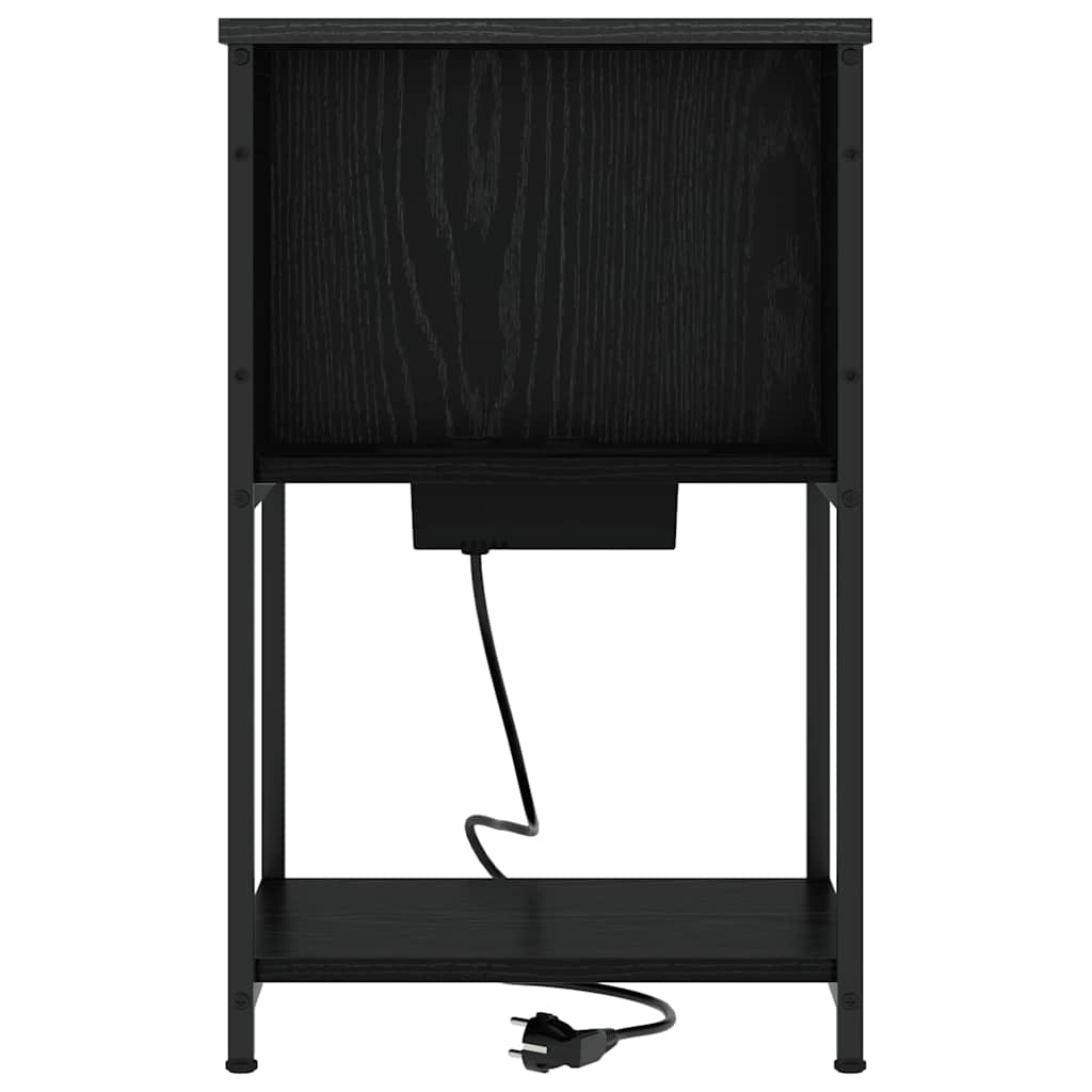 Natskab 2 pcs Sort eg 38 x 31 x 61 cm Konstrueret træ