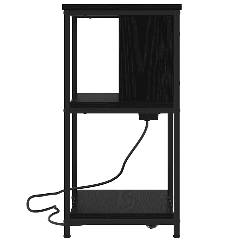 Natskab 2 pcs Sort eg 38 x 31 x 61 cm Konstrueret træ