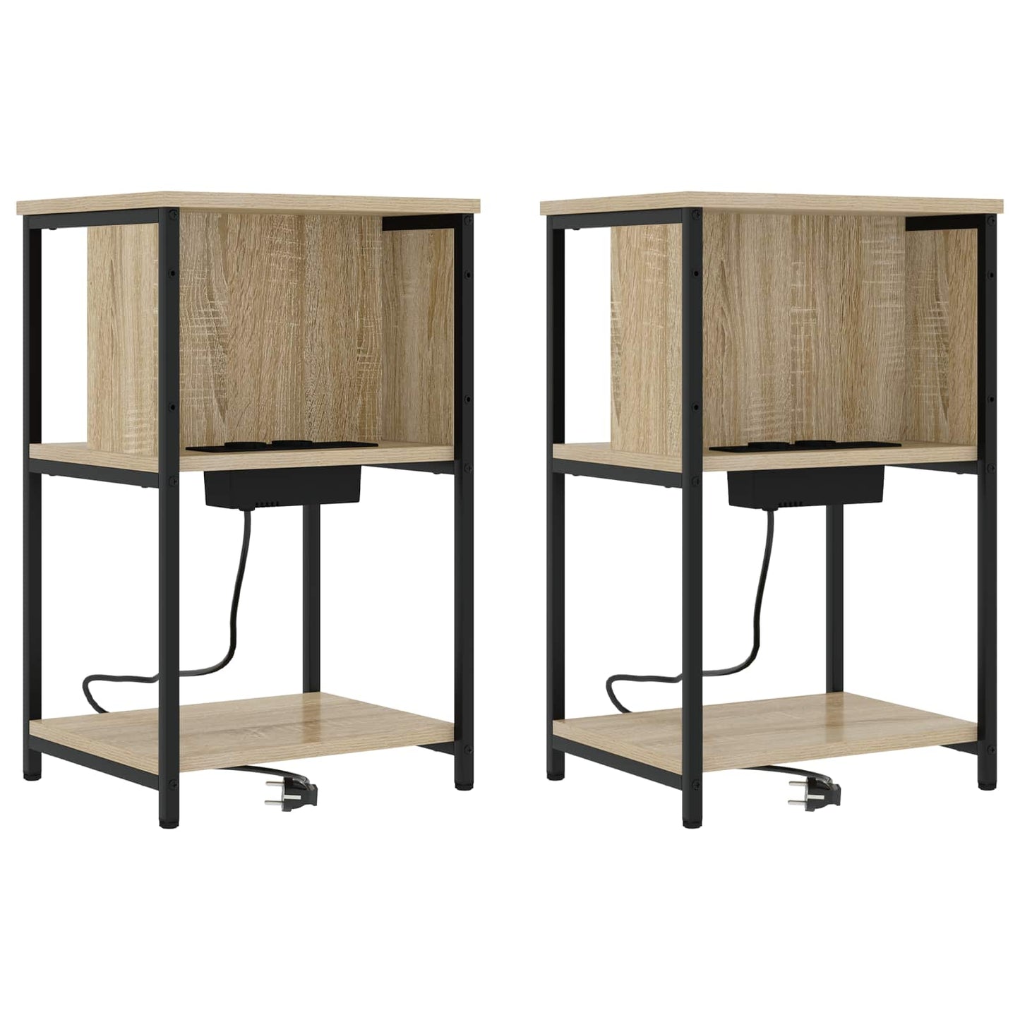 Natskab 2 pcs Sonoma eg 38 x 31 x 61 cm Konstrueret træ