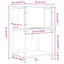 Natskab 2 pcs Sonoma eg 38 x 31 x 61 cm Konstrueret træ