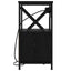 Natskab 2 pcs Sort eg 40 x 31 x 60 cm Konstrueret træ