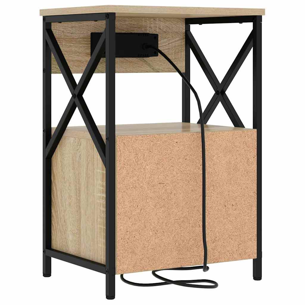 Natskab 2 pcs Sonoma eg 40 x 31 x 60 cm Konstrueret træ
