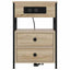 Natskab 2 pcs Sonoma eg 40 x 31 x 60 cm Konstrueret træ