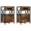 Natskab 2 pcs Røget eg 40 x 31 x 60 cm Konstrueret træ