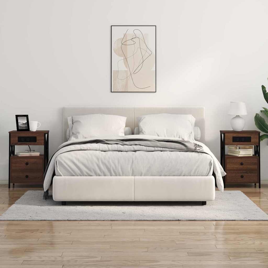 Natskab med skuffe Brun eg 40 x 31 x 60 cm Konstrueret træ