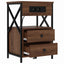 Natskab 2 pcs Brun eg 40 x 31 x 60 cm Konstrueret træ