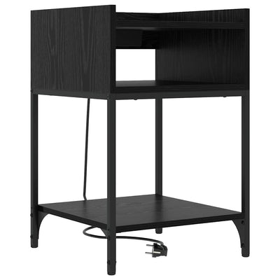 Natskab med hylde Sort eg 40 x 40 x 61 cm Konstrueret træ