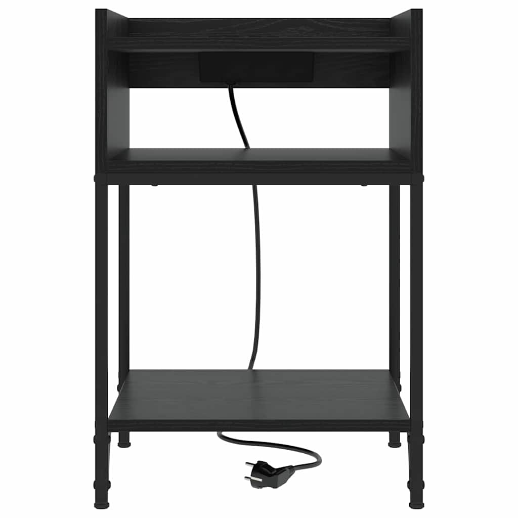 Natskab med hylde Sort eg 40 x 40 x 61 cm Konstrueret træ