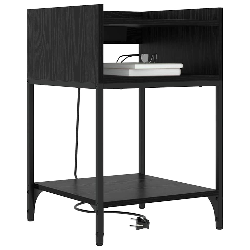 Natskab med hylde Sort eg 40 x 40 x 61 cm Konstrueret træ