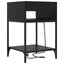 Natskab med hylde 2 pcs Sort eg 40 x 40 x 61 cm Konstrueret træ