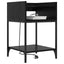 Natskab med hylde 2 pcs Sort eg 40 x 40 x 61 cm Konstrueret træ
