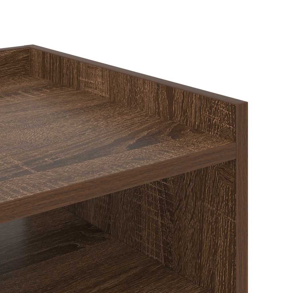 Natskab med hylde 2 pcs Brun eg 40 x 40 x 61 cm Konstrueret træ
