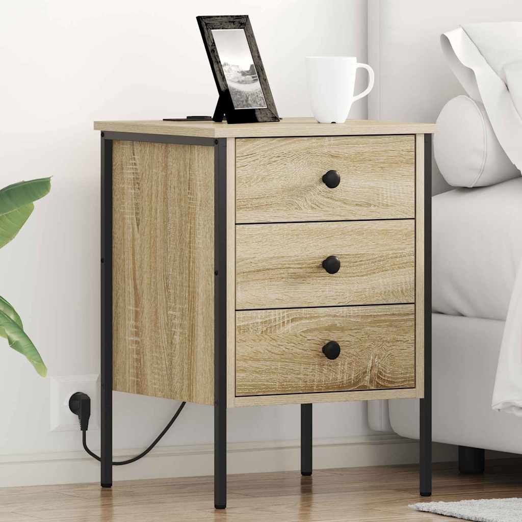 Natskab 2 pcs Sonoma eg 42 x 41 x 61 cm Konstrueret træ