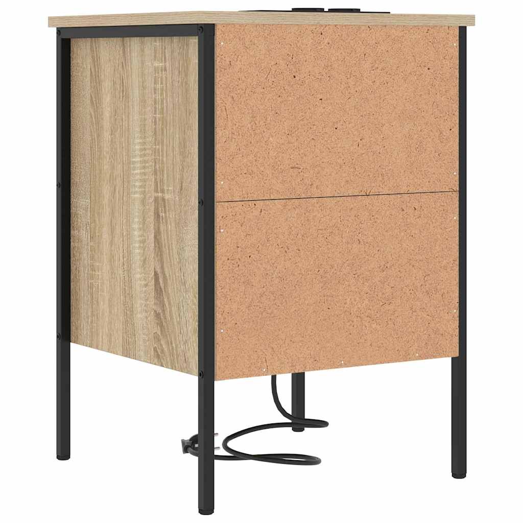 Natskab 2 pcs Sonoma eg 42 x 41 x 61 cm Konstrueret træ