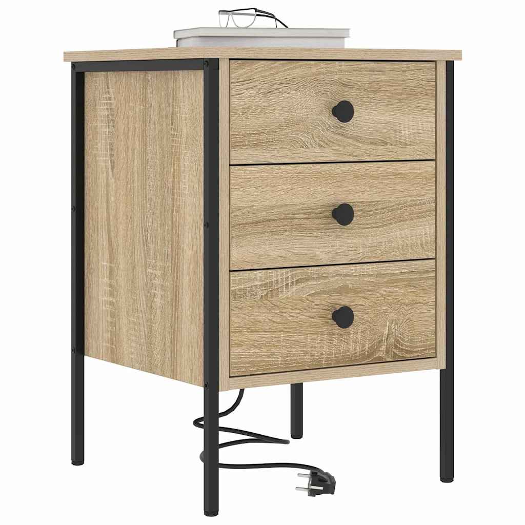 Natskab 2 pcs Sonoma eg 42 x 41 x 61 cm Konstrueret træ