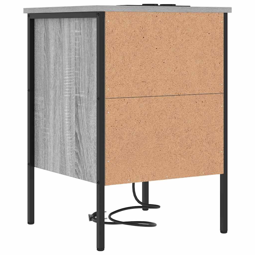 Natskab 2 pcs Grå Sonoma 42 x 41 x 61 cm Konstrueret træ