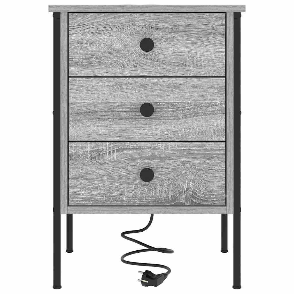 Natskab 2 pcs Grå Sonoma 42 x 41 x 61 cm Konstrueret træ