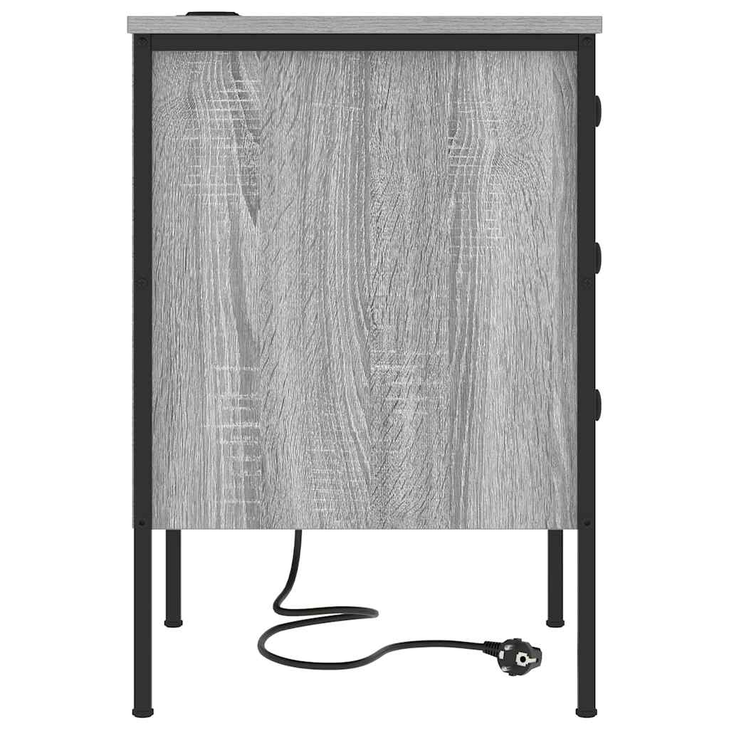 Natskab 2 pcs Grå Sonoma 42 x 41 x 61 cm Konstrueret træ