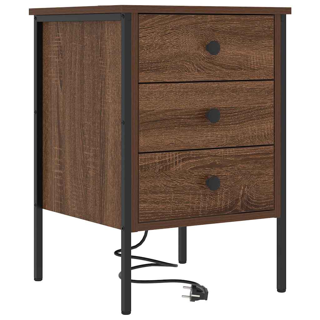 Natskab med skuffe Brun eg 42 x 41 x 61 cm Konstrueret træ