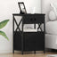 Natskab 2 pcs Sort eg 40 x 31 x 60 cm Konstrueret træ