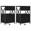 Natskab 2 pcs Sort eg 40 x 31 x 60 cm Konstrueret træ