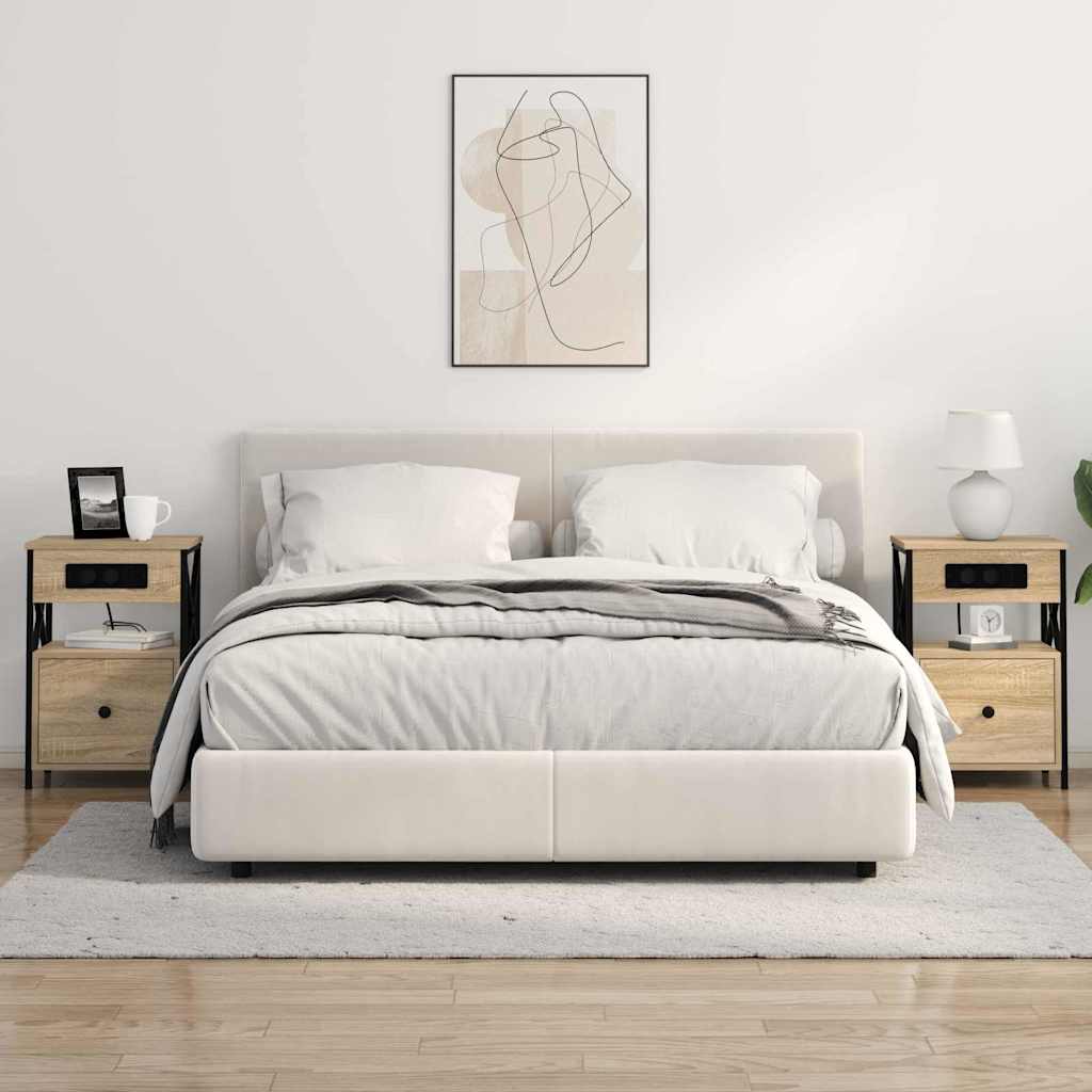 Natskab 2 pcs Sonoma eg 40 x 31 x 60 cm Konstrueret træ