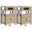 Natskab 2 pcs Sonoma eg 40 x 31 x 60 cm Konstrueret træ