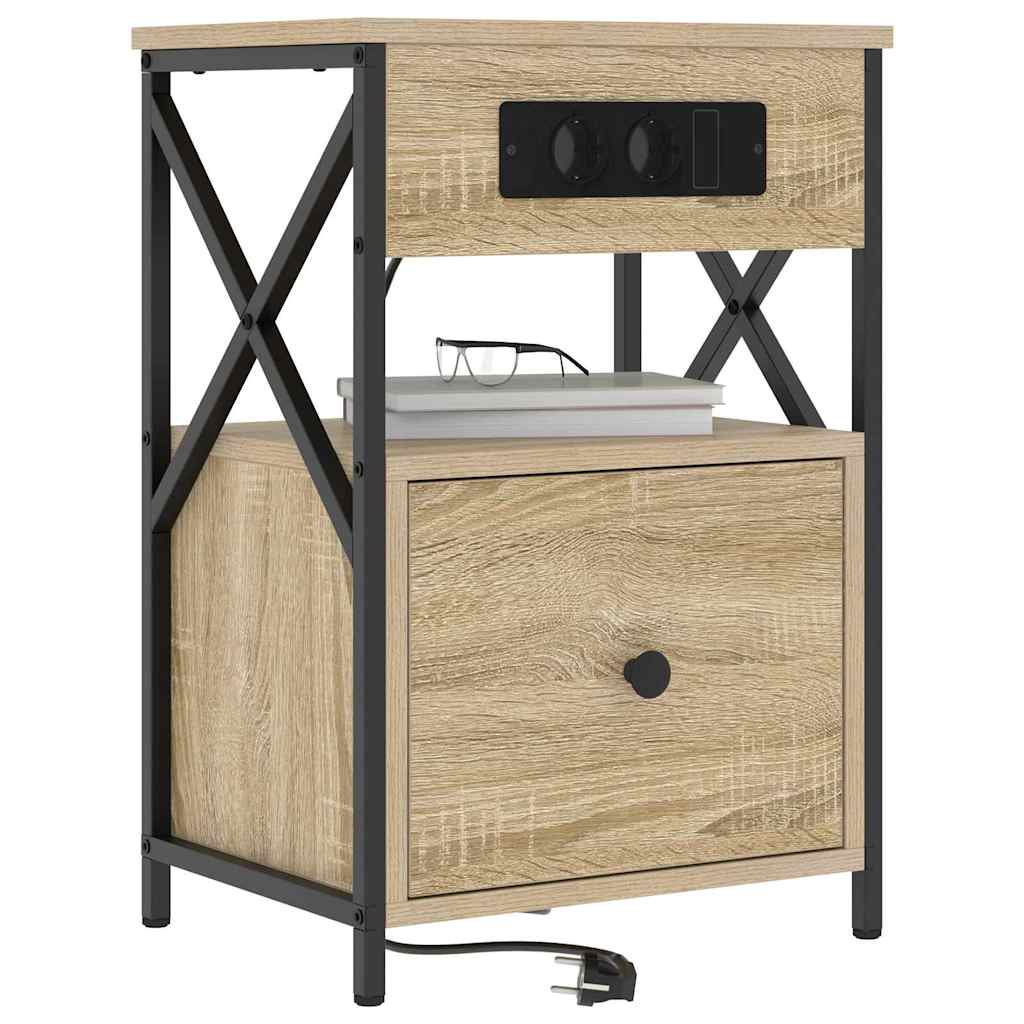 Natskab 2 pcs Sonoma eg 40 x 31 x 60 cm Konstrueret træ