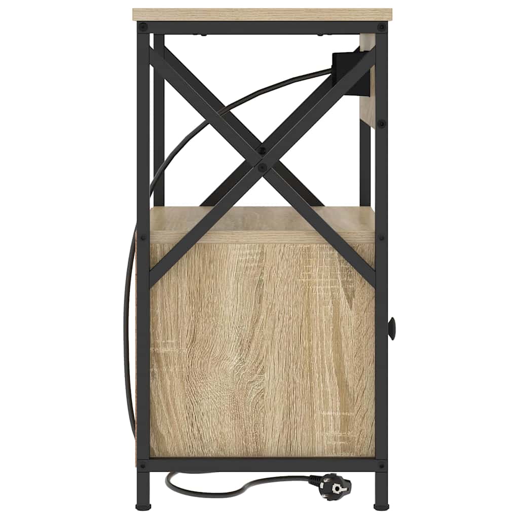 Natskab 2 pcs Sonoma eg 40 x 31 x 60 cm Konstrueret træ