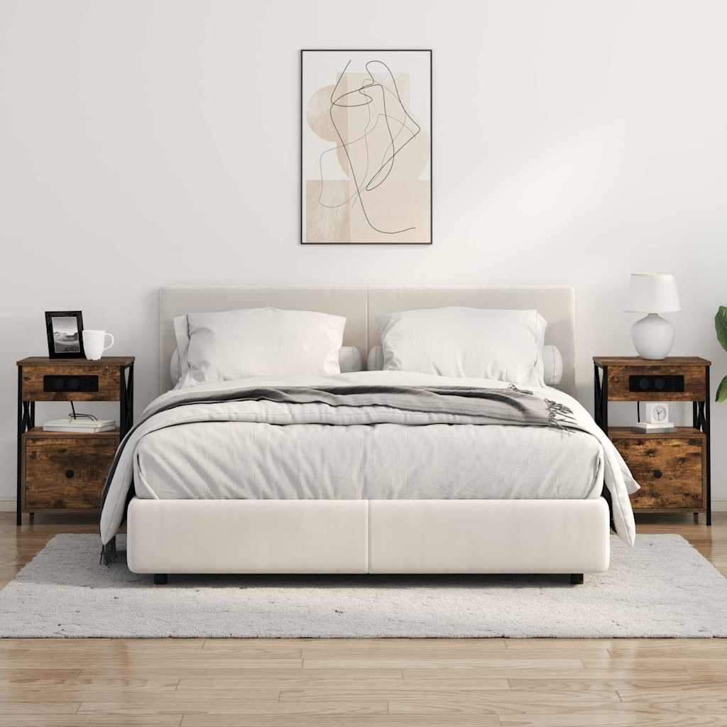 Natskab med skuffe Røget eg 40 x 31 x 60 cm Konstrueret træ
